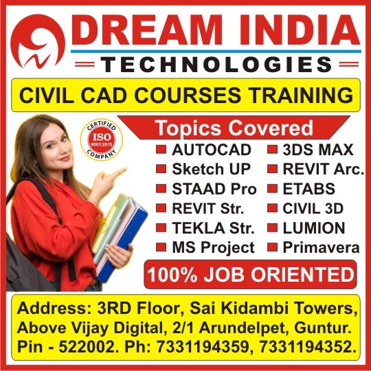 Civil CAD Courses Training in Guntur, Best Civil CAD Training Institute in Guntur @ Dream India Technologies Guntur Civil CAD Courses Training in Guntur, Best Civil CAD Training Institute in Guntur @ Dream India Technologies Guntur